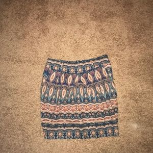 Aztec printed skirt